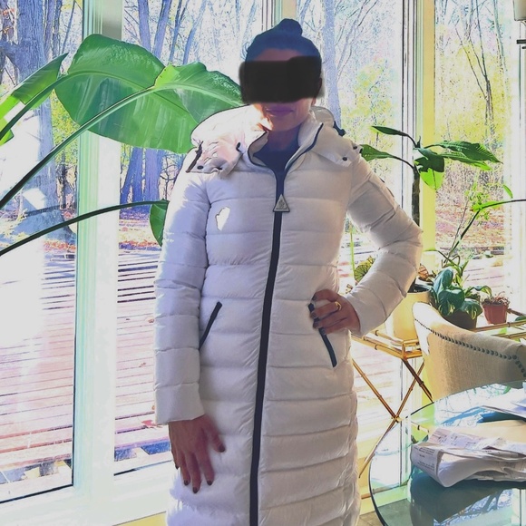 Moncler White Moka Guibbotto Down/Puffer coat NWT - Picture 6 of 7